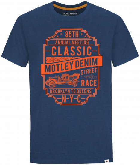 Motley Denim Blackpool T-shirt Dark Indigo - T-skjorter - Store T-skjorter - 2XL-14XL