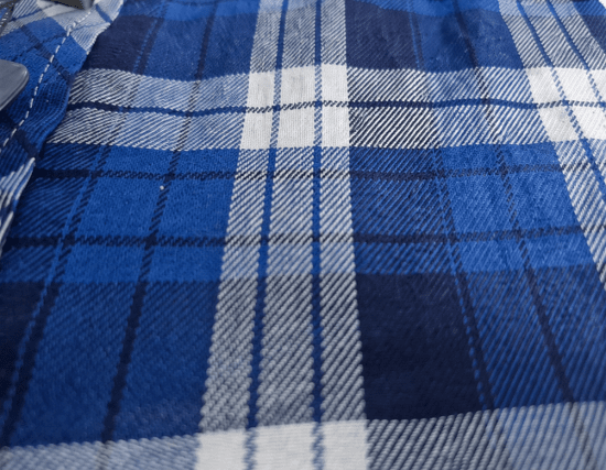 Kam Jeans 6369 Checked Short Sleeve Shirt Blue - Skjorter - Store skjorter - 2XL-8XL