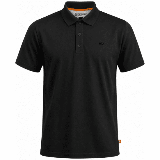 Motley Denim Bratislava Polo Black - Polo- & piqueskjorter - Poloskjorte i store størrelser - 2XL-8XL