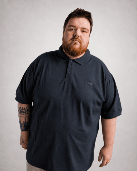 Motley Denim Bratislava Polo Dark Indigo - Polo- & piqueskjorter - Poloskjorte i store størrelser - 2XL-8XL