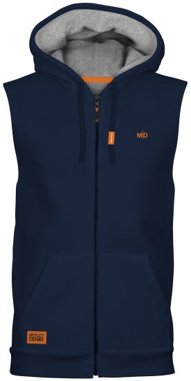 Motley Denim Brussels Sleeveless Hoodie Navy - Gensere og hettegensere - Store hettegensere - 2XL-14XL