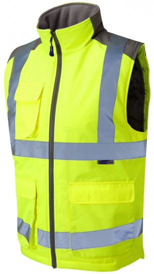 Leo Torrington Bodywarmer Yellow - Arbeidsklær - Arbeidsklær i store størrelser