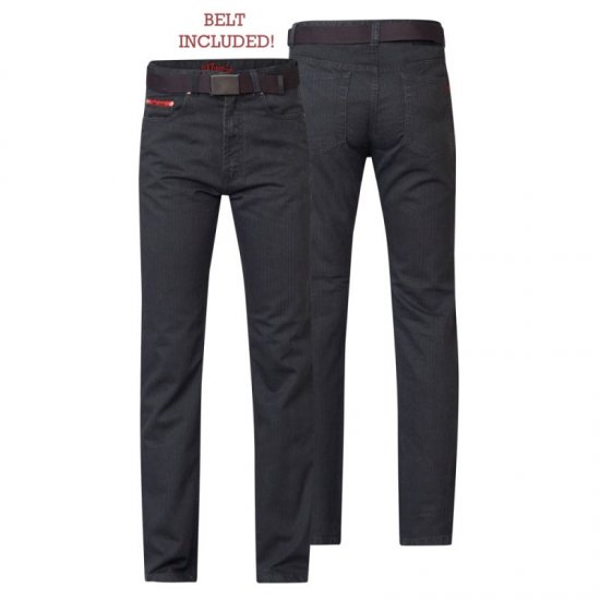 Duke Canary Bedford cord-bukser Charcoal - Jeans og bukser - Store Bukser og Store Jeans