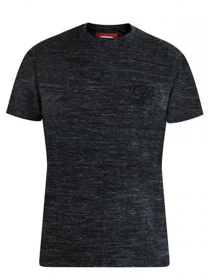 D555 Chalmer Couture Space Dye T-shirt Black - T-skjorter - Store T-skjorter - 2XL-14XL
