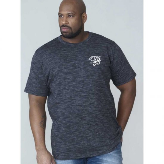 D555 Chalmer Couture Space Dye T-shirt Black - T-skjorter - Store T-skjorter - 2XL-14XL