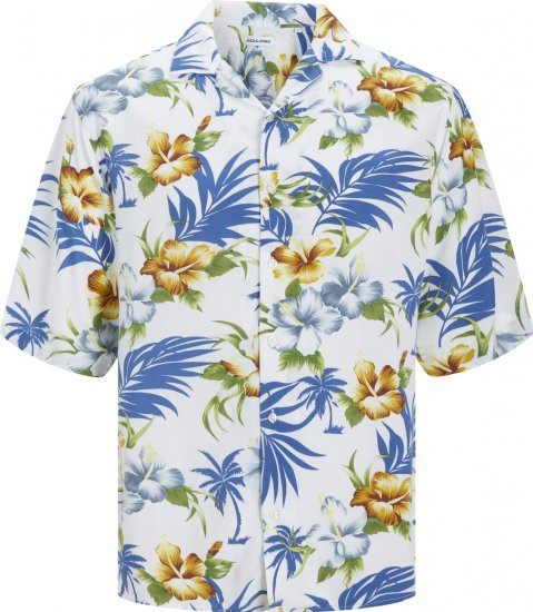 Jack & Jones JJEJEFF RESORT SHIRT Cloud Dancer - Skjorter - Store skjorter - 2XL-8XL