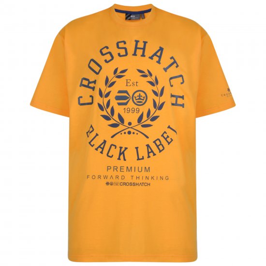 Crosshatch Laygos T-shirt Yellow - T-skjorter - Store T-skjorter - 2XL-14XL