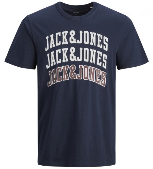 Jack & Jones JJCROSSING T-shirt Navy - T-skjorter - Store T-skjorter - 2XL-14XL