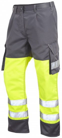 Leo Bideford Cargo Pants Hi-Vis Yellow/Grey - Arbeidsklær - Arbeidsklær i store størrelser