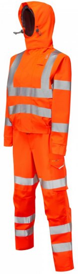 Leo Honeychurch EcoViz 10KX Performance+ Women's Breathable 2-Part Coverall Hi-Vis Orange - Arbeidsklær - 