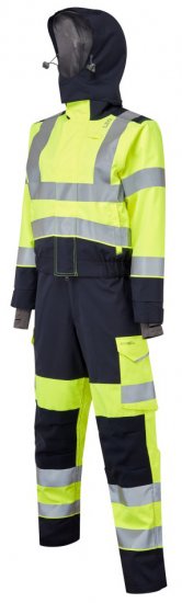 Leo Honeychurch EcoViz 10KX Performance+ Women's Breathable 2-Part Coverall Hi-Vis Yellow/Navy - Arbeidsklær - 