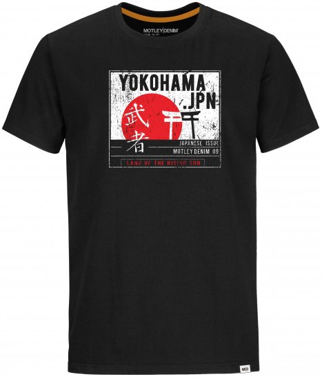 Motley Denim Derby T-shirt Black - T-skjorter - Store T-skjorter - 2XL-14XL