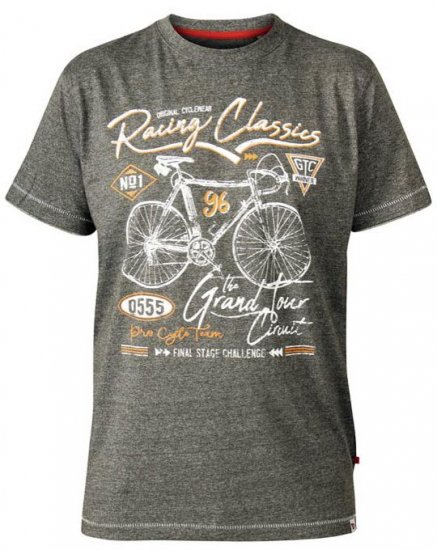 D555 Eastwood Bicycle Crew Neck T-Shirt Khaki - T-skjorter - Store T-skjorter - 2XL-14XL