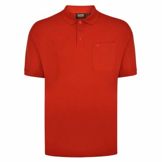 Espionage P074C Kortermet Piké Terrakotta - Polo- & piqueskjorter - Poloskjorte i store størrelser - 2XL-8XL