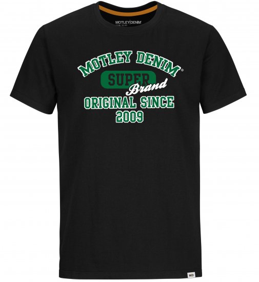 Motley Denim Exeter T-shirt Green on Black - T-skjorter - Store T-skjorter - 2XL-14XL