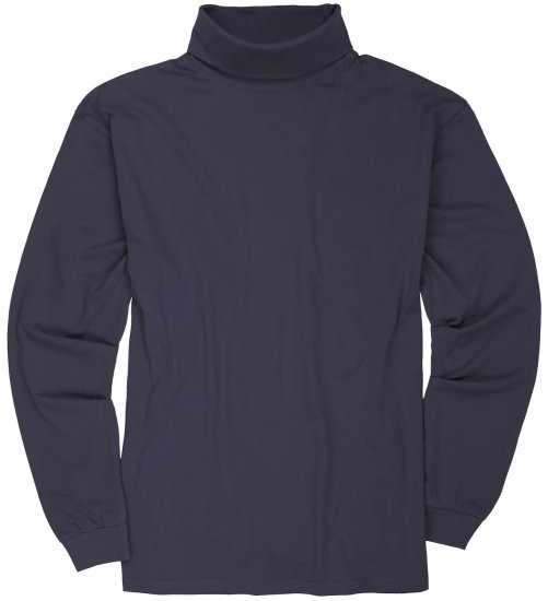 Adamo Fabio Comfort fit Turtleneck Long sleeve T-shirt Charcoal - T-skjorter - Store T-skjorter - 2XL-14XL