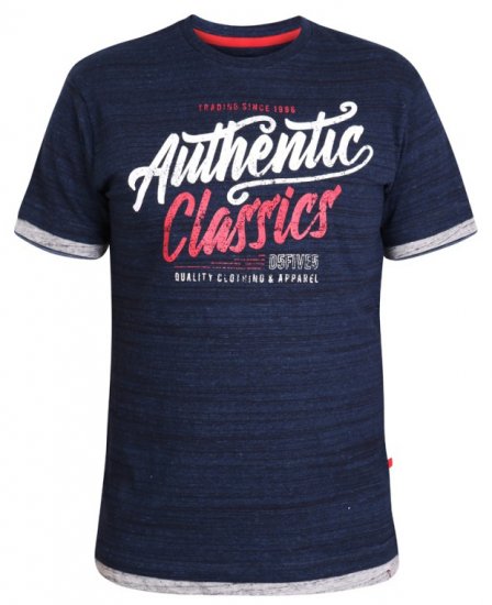 D555 Finn T-shirt Navy - T-skjorter - Store T-skjorter - 2XL-14XL