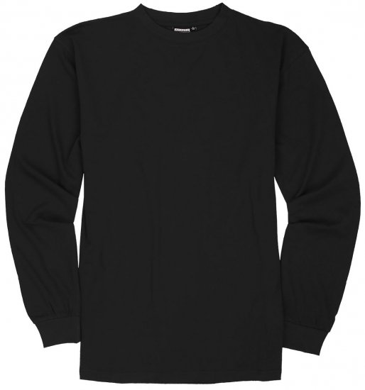 Adamo Floyd Comfort fit Long sleeve T-shirt Black - T-skjorter - Store T-skjorter - 2XL-14XL