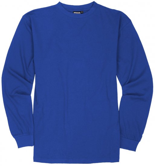 Adamo Floyd Comfort fit Long sleeve T-shirt Royal Blue - T-skjorter - Store T-skjorter - 2XL-14XL