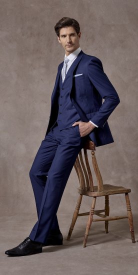 Skopes Kennedy Dressbukse Royal Blue - Jeans og bukser - Store Bukser og Store Jeans