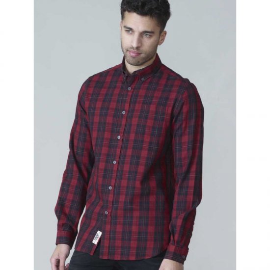 D555 Theo Long Sleeve Check Shirt - Skjorter - Store skjorter - 2XL-8XL