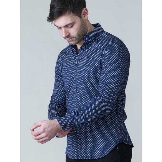 D555 Lavar Long Sleeve Diamond Printed Shirt - Skjorter - Store skjorter - 2XL-8XL