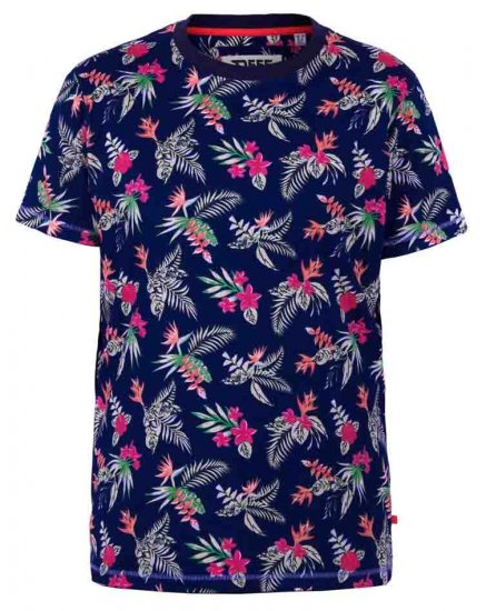 D555 Fraser Hawaiian Print Crew Neck T-Shirt - T-skjorter - Store T-skjorter - 2XL-14XL