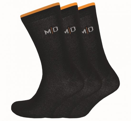 Motley Denim George Socks 3-Pack Black - Undertøy & Badetøy - Undertøy store størrelser 