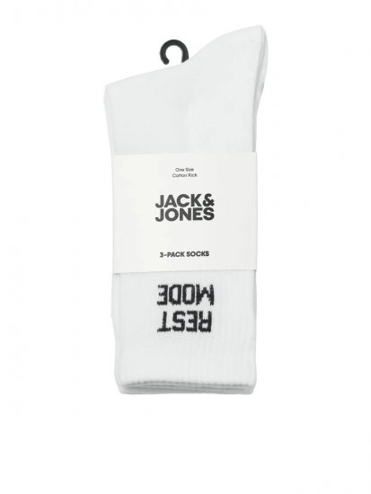Jack & Jones Power Statements Tennissokker Hvit 3-pakning - Undertøy & badetøy - Undertøy store størrelser 