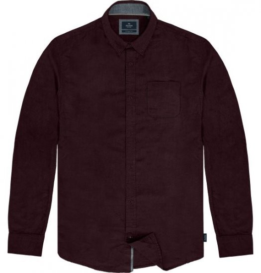 Double Outfitters GS-5225 Oxfordskjorte Vinrød - Skjorter - Store skjorter - 2XL-8XL