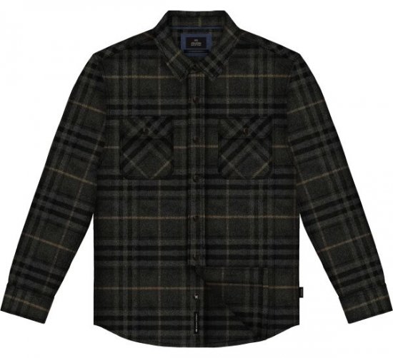 Double Outfitters GS-5233 Flanellskjorte Svart/Grå - Skjorter - Store skjorter - 2XL-8XL