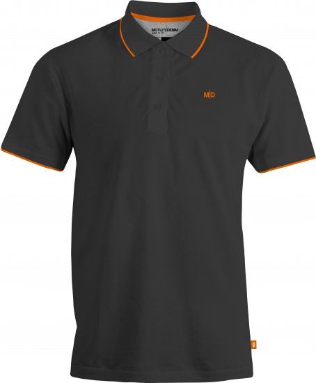 Motley Denim Helsinki Polo Charcoal - Polo- & piqueskjorter - Poloskjorte i store størrelser - 2XL-8XL