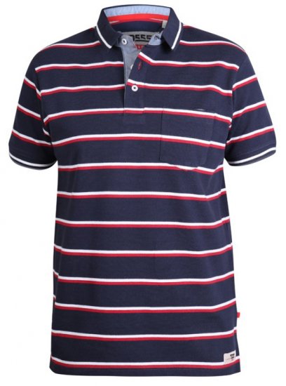 D555 Holmes Polo Navy - Polo- & piqueskjorter - Poloskjorte i store størrelser - 2XL-8XL
