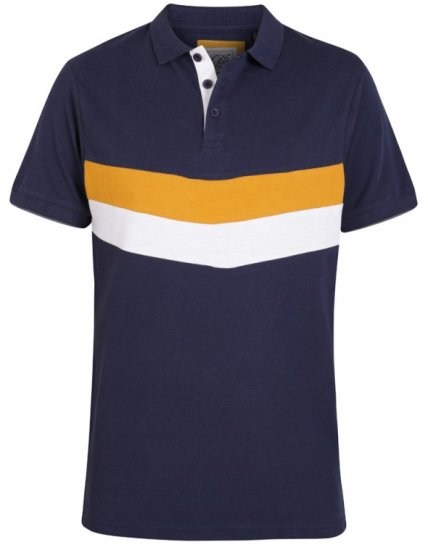 D555 Hopkins Polo Navy - Polo- & piqueskjorter - Poloskjorte i store størrelser - 2XL-8XL