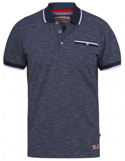 D555 Hornet Fine Stripe Jersey Polo - Polo- & piqueskjorter - Poloskjorte i store størrelser - 2XL-8XL