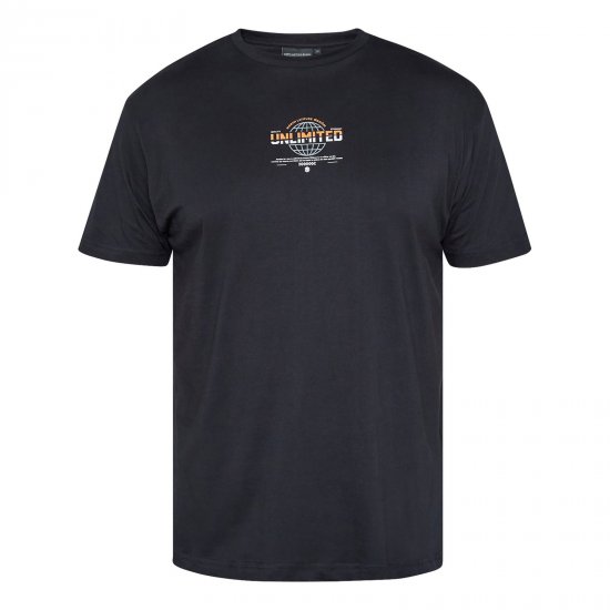 North Latitude T-Shirt With Print Svart - T-skjorter - Store T-skjorter - 2XL-14XL
