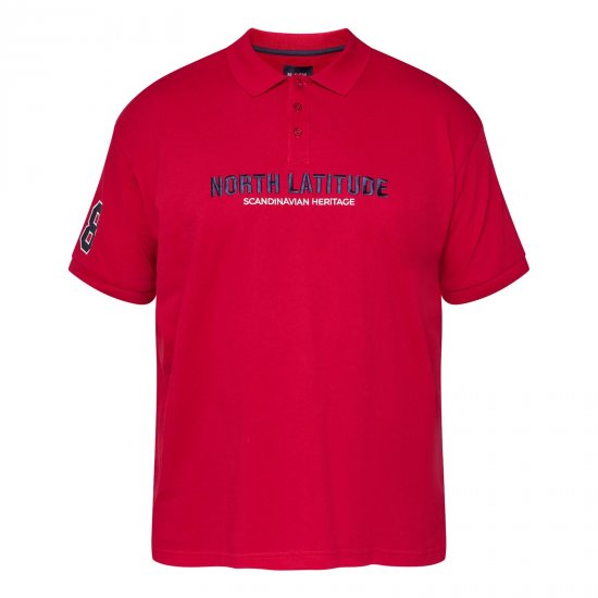 North Latitude Logo Polo Gul/Oransje - Polo- & piqueskjorter - Poloskjorte i store størrelser - 2XL-8XL