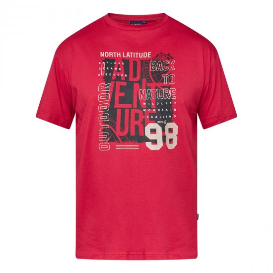 North Latitude Adventure 98 Graphic Tee Gul/Oransje - T-skjorter - Store T-skjorter - 2XL-14XL
