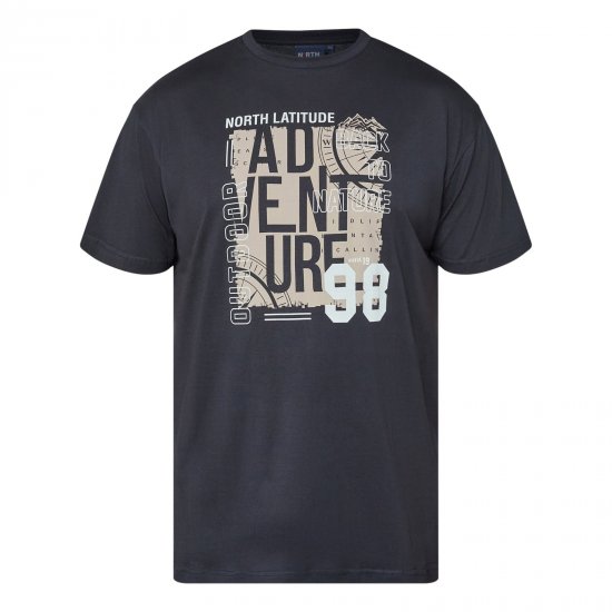 North Latitude Adventure 98 Graphic Tee Svart - TALL T-skjorter - Ekstra Lange T-skjorter