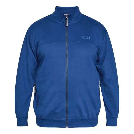North Latitude Sweat Cardigan Blå - TALL gensere - TALL gensere for høye menn