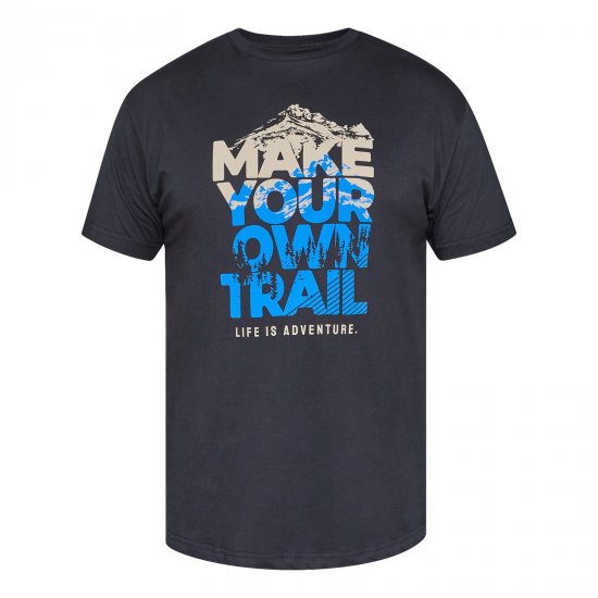 North Latitude Trail T-Shirt Svart - T-skjorter - Store T-skjorter - 2XL-14XL