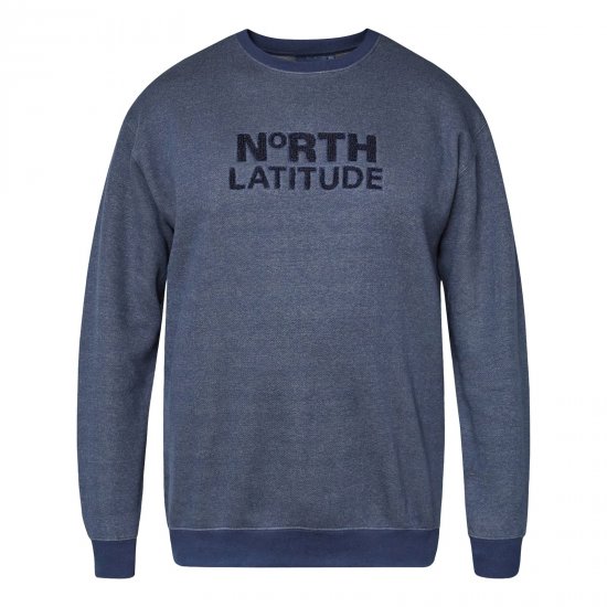 North Latitude Crewneck Logo Sweat Mørkeblå - Gensere og hettegensere - Store hettegensere - 2XL-14XL