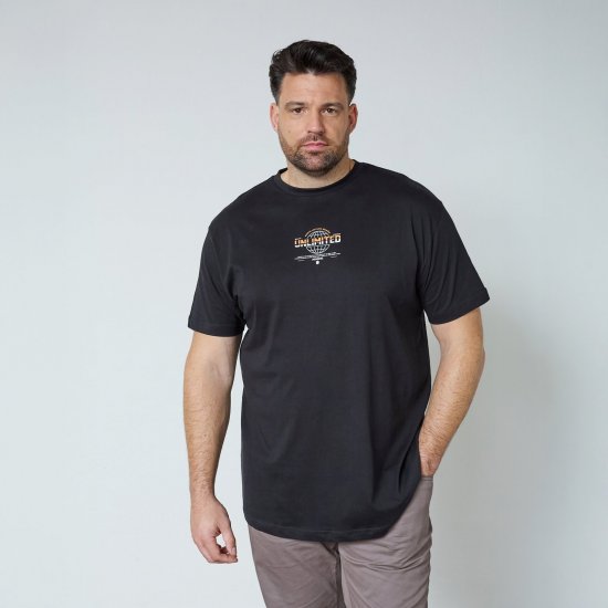 North Latitude T-Shirt With Print Svart - T-skjorter - Store T-skjorter - 2XL-14XL