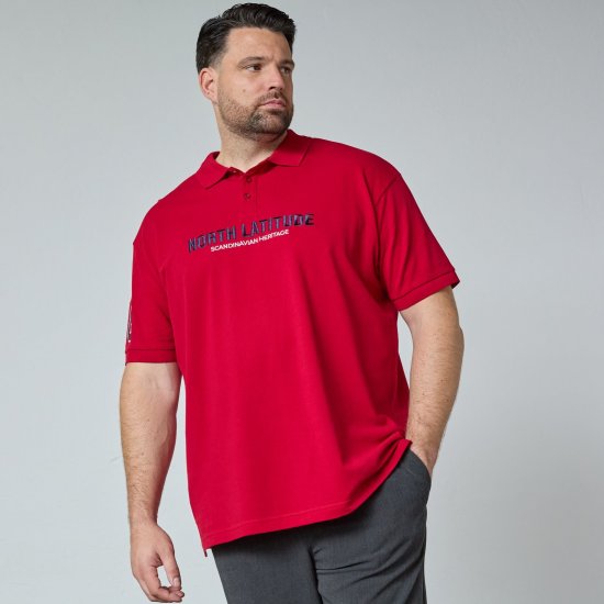 North Latitude Logo Polo Gul/Oransje - Polo- & piqueskjorter - Poloskjorte i store størrelser - 2XL-8XL