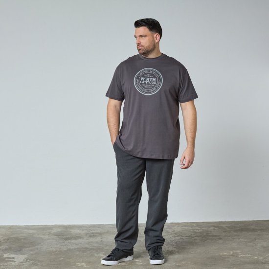 North Latitude T-Shirt Grå/Koksgrå - TALL T-skjorter - Ekstra Lange T-skjorter