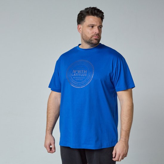 North Latitude T-Shirt Blå - T-skjorter - Store T-skjorter - 2XL-14XL