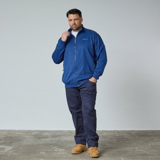North Latitude Sweat Cardigan Blå - TALL gensere - TALL gensere for høye menn