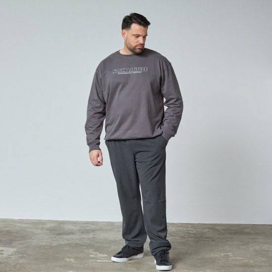 North Latitude Crewneck Sweatshirt Grå/Koksgrå - TALL gensere - TALL gensere for høye menn