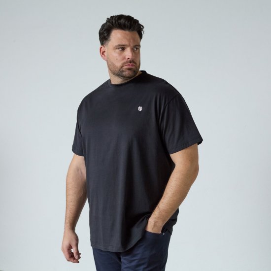 North Latitude T-Shirt With Back Print Svart - T-skjorter - Store T-skjorter - 2XL-14XL