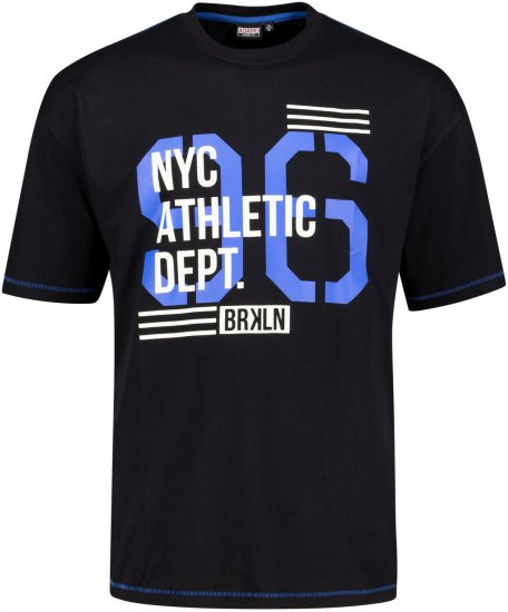Adamo BRKLN Comfort Fit Printed T-shirt Black - T-skjorter - Store T-skjorter - 2XL-14XL